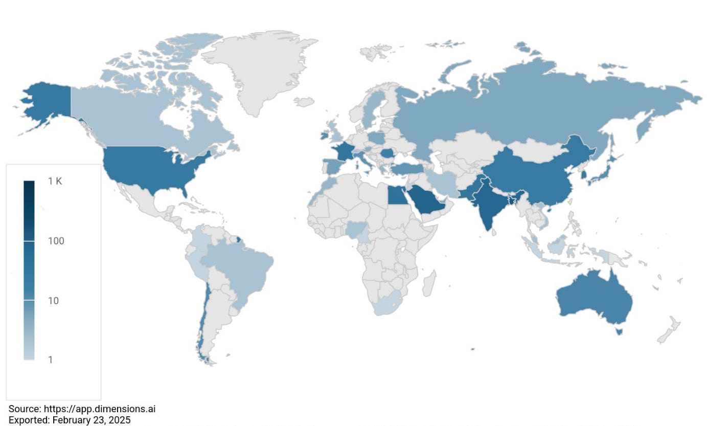 A map of the world with 40 countries colored in to represent those who had Pharmakon network and an author from that country on a paper. A map of the world with 40 countries colored in to represent those who had Pharmakon network and an author from that country on a paper.