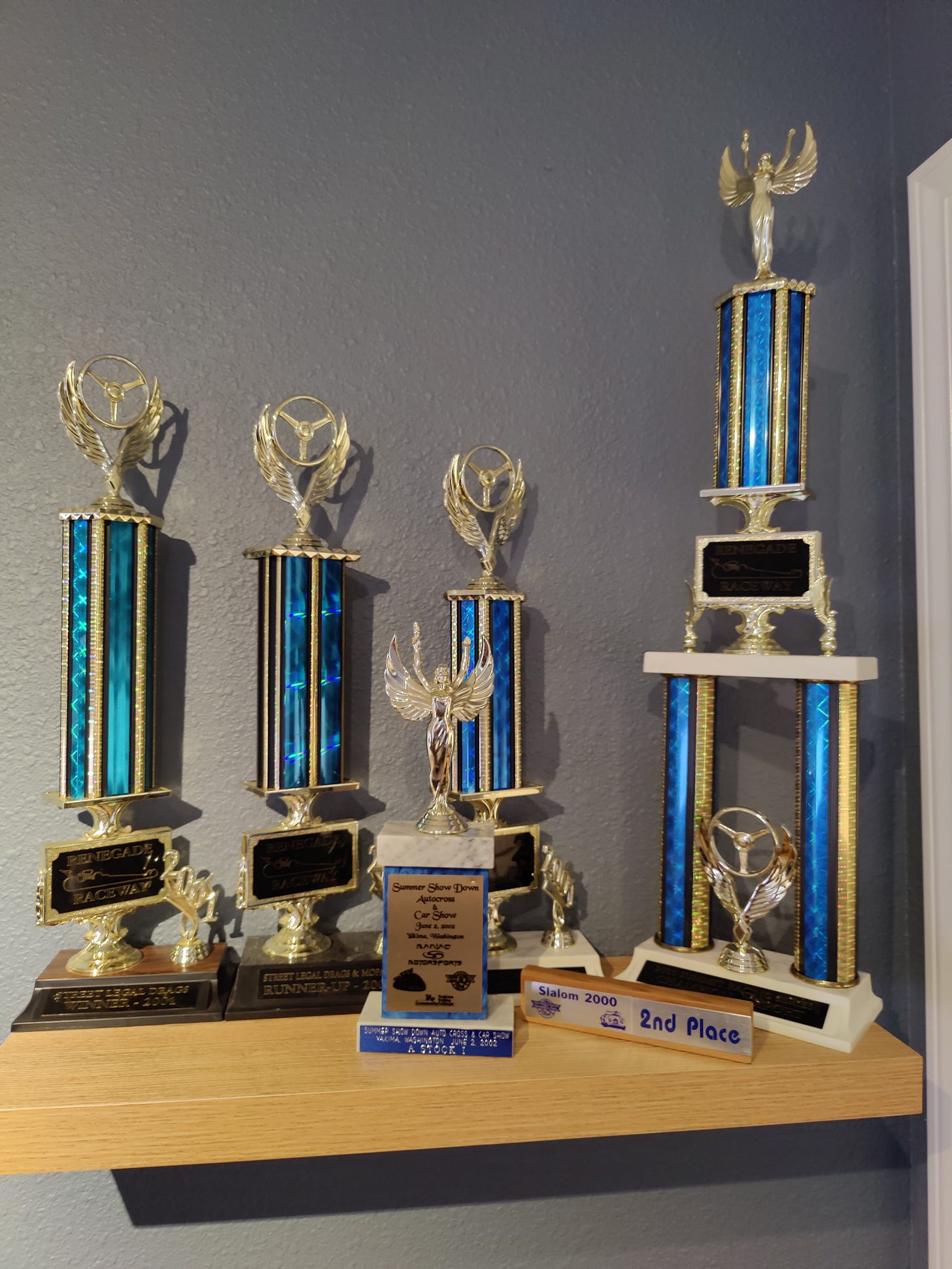 An armful of trophies