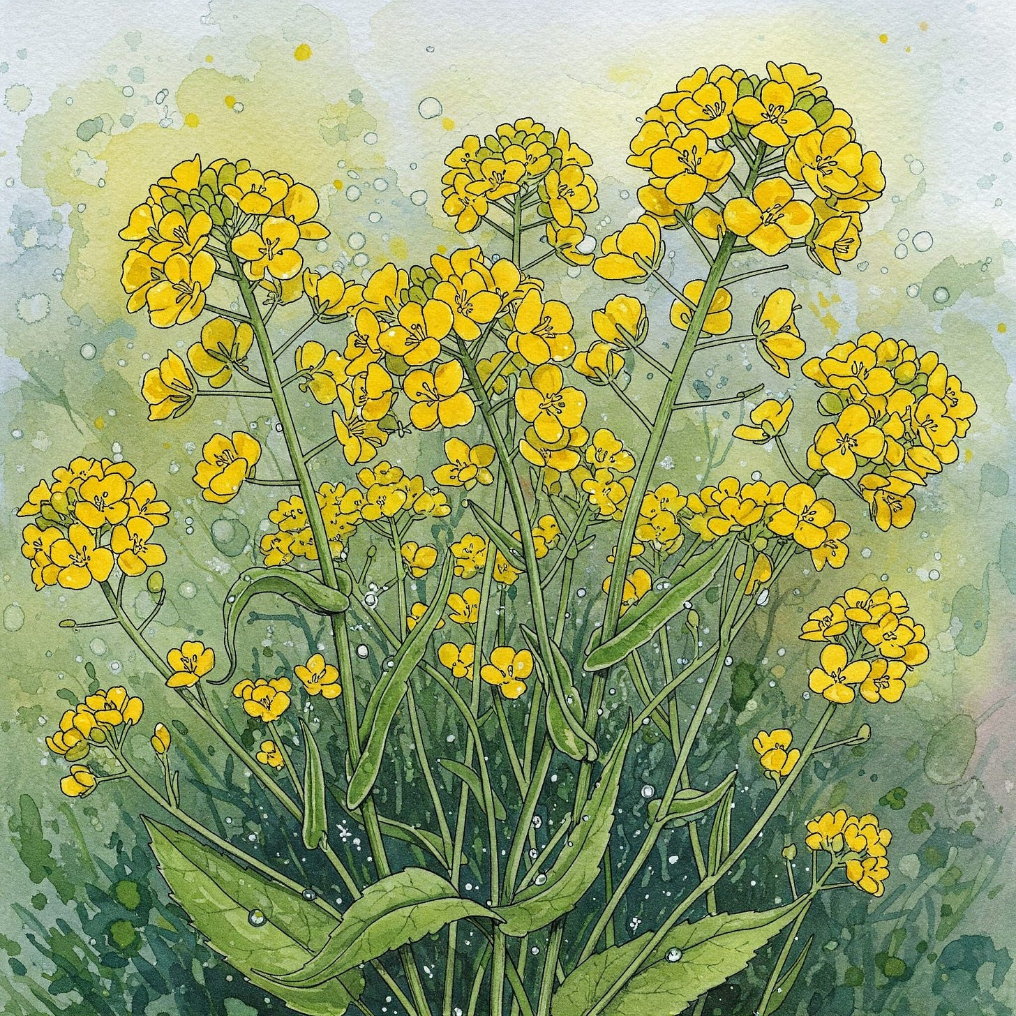 Golden Alexander wildflowers enterwined. Golden Alexander wildflowers enterwined.