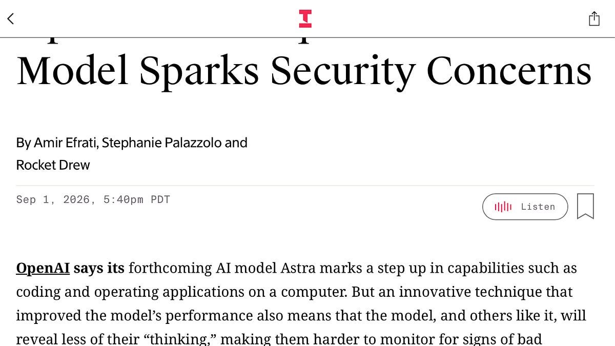 Red Alert: OpenAI is poised to cross an AI safety redline.
