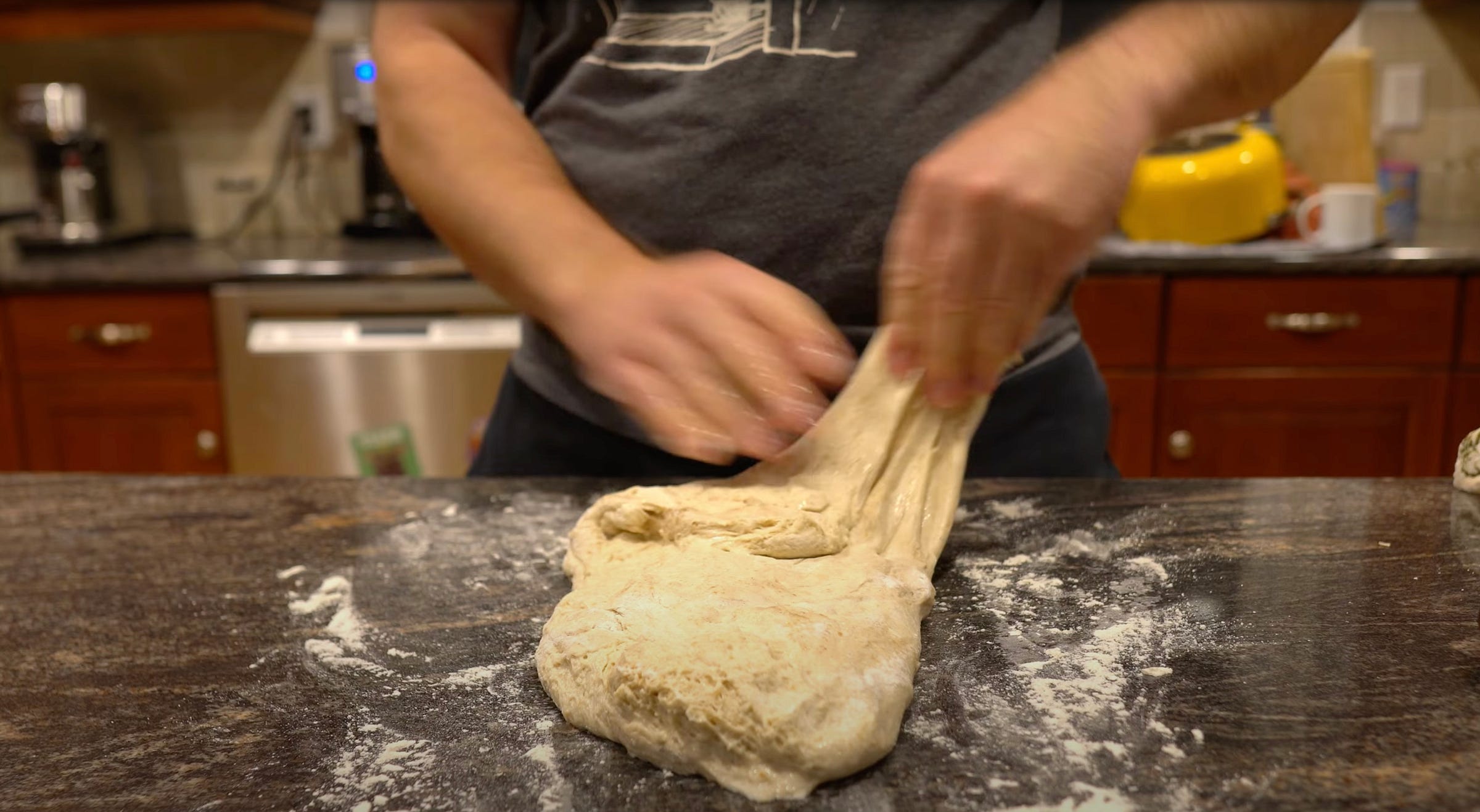 Making sourdough bread