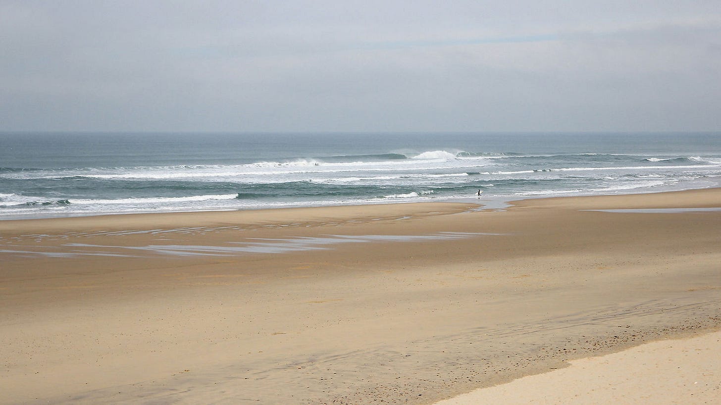tides on clean beach