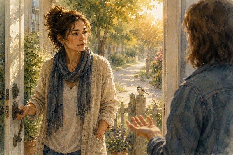 A woman pausing thoughtfully before responding to a request from someone else, illustrating the importance of setting healthy boundaries and protecting emotional energy before automatically saying yes. A woman pausing thoughtfully before responding to a request from someone else, illustrating the importance of setting healthy boundaries and protecting emotional energy before automatically saying yes.