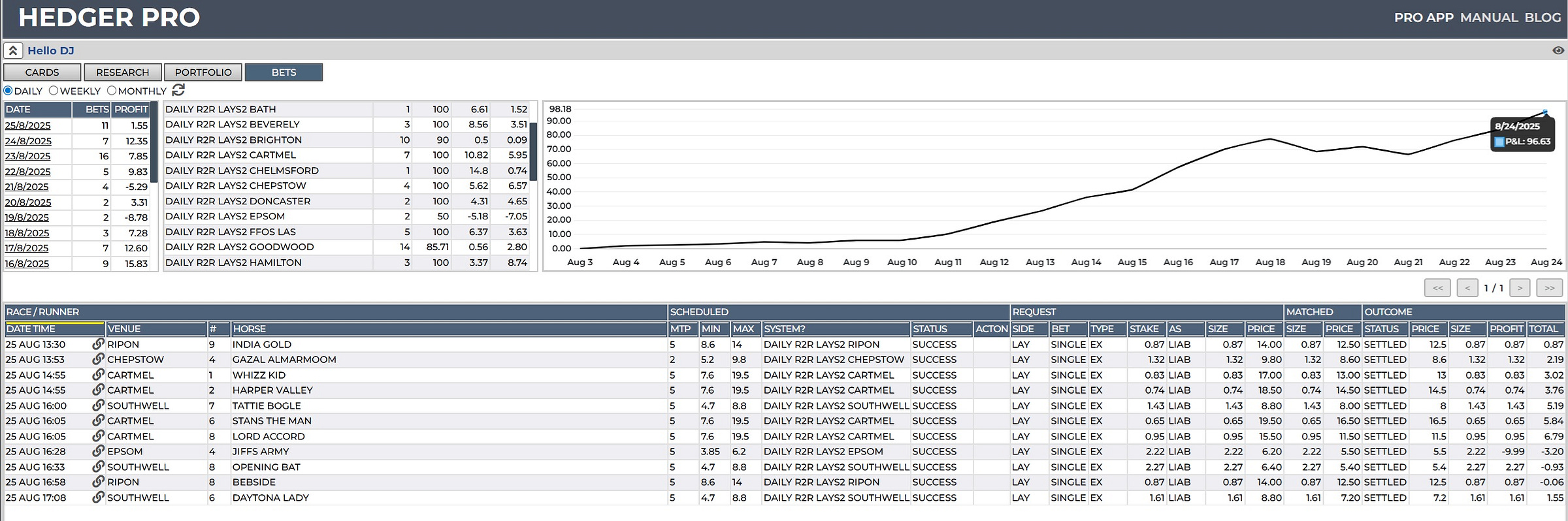 betfair betting system