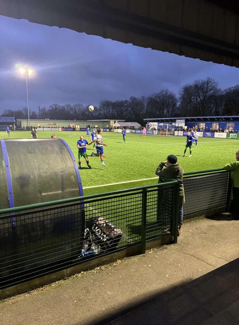 A group of people on a football field

Description automatically generated