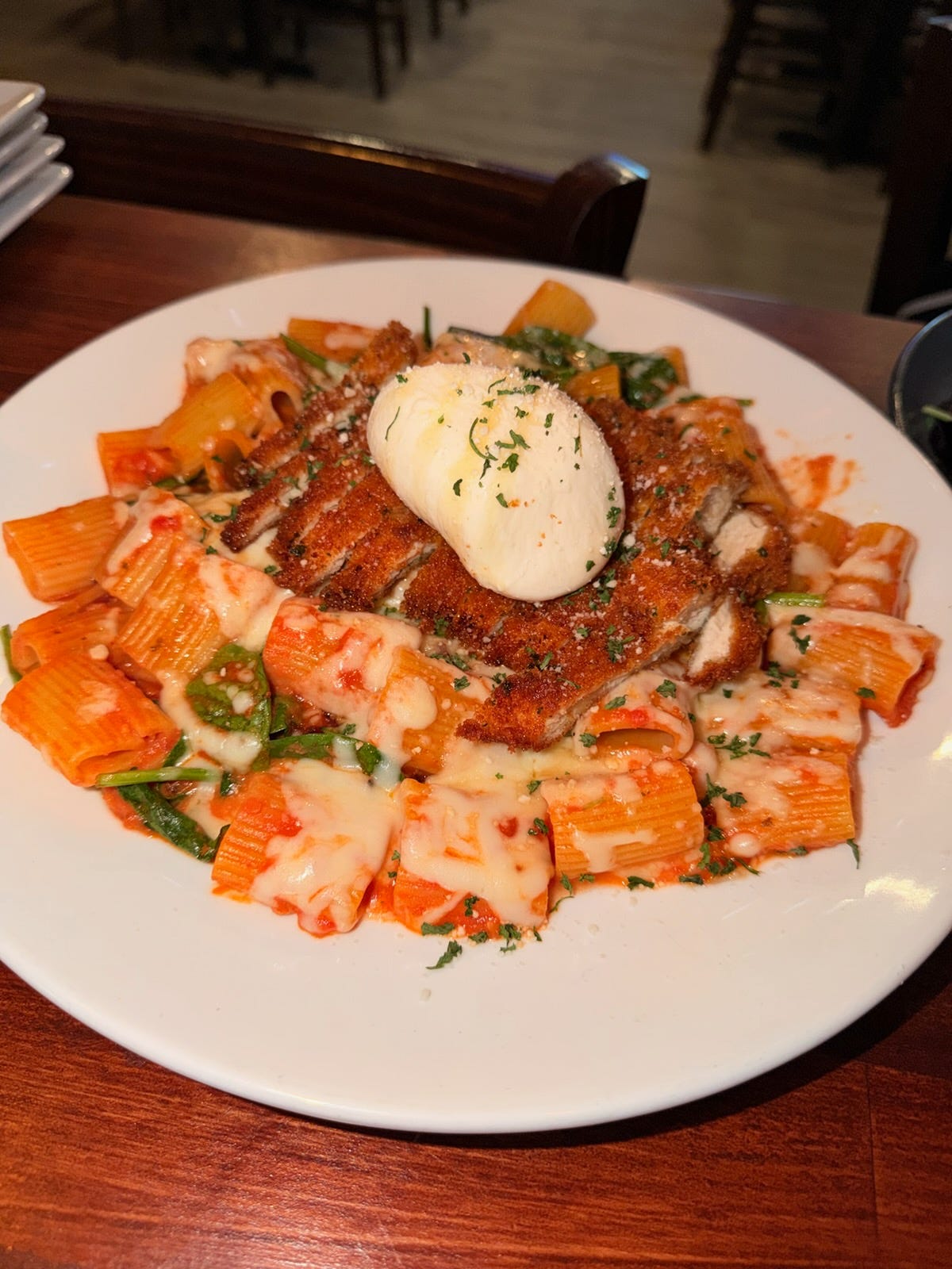 chicken and pasta with burrata chicken and pasta with burrata