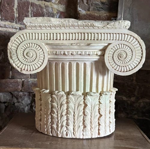 Plaster Cast Capital/Plinth Architectural Salvage/Decorative Antique - Picture 1 of 6