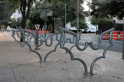 Congress Bridge, Creative Bike Racks