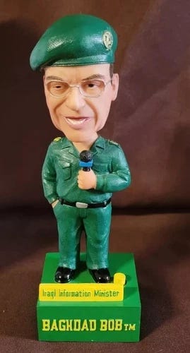 Baghdad Bob 2003 Talking Iraqi Information Minister Bobble Head Doll - Picture 3 of 7