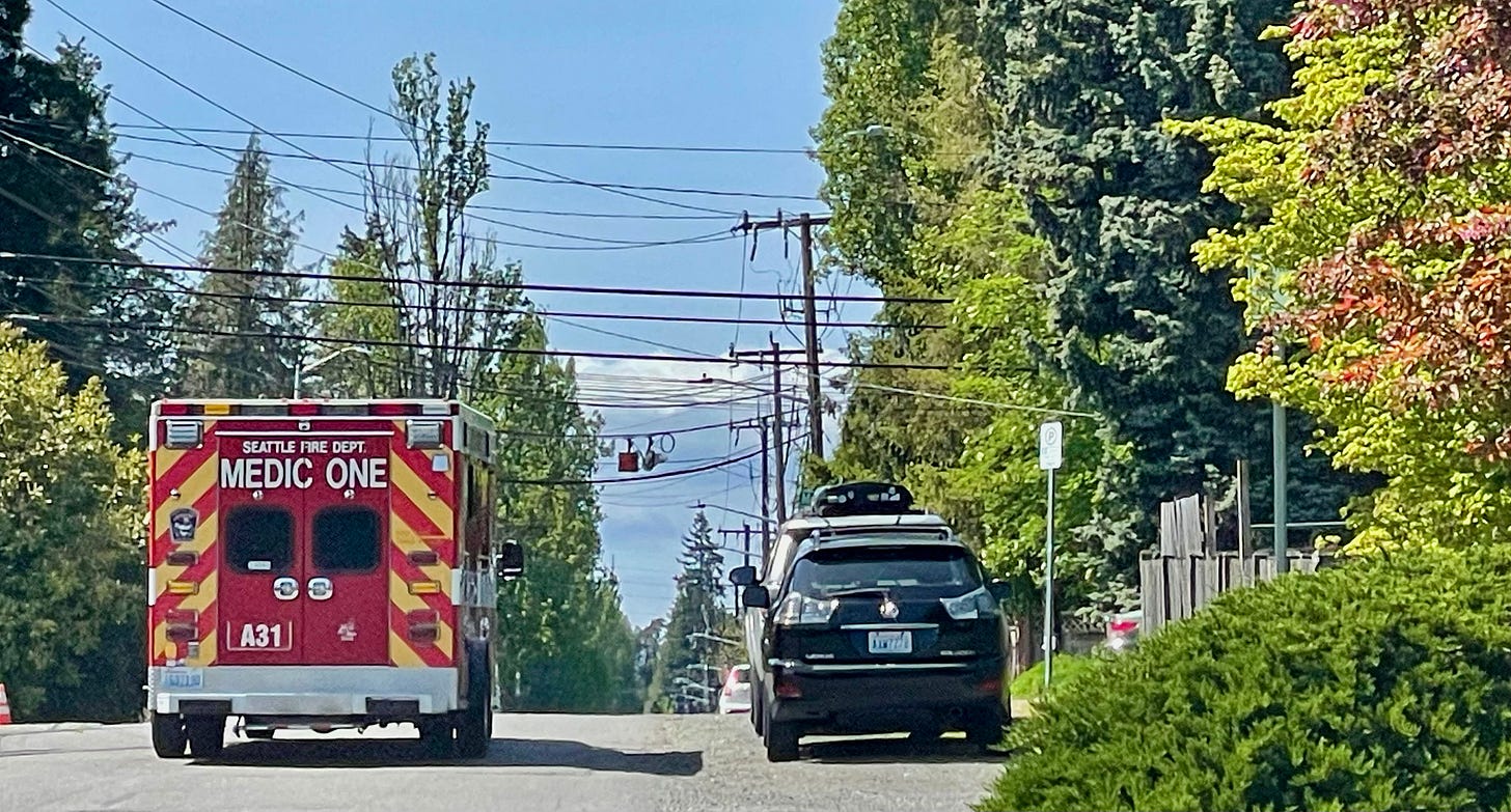 Ambulance on Andrew's street