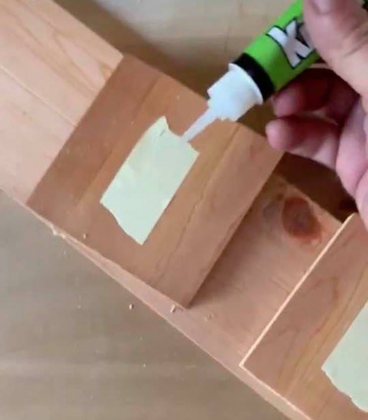 Temporarily glue two objects together with masking tape and super glue.