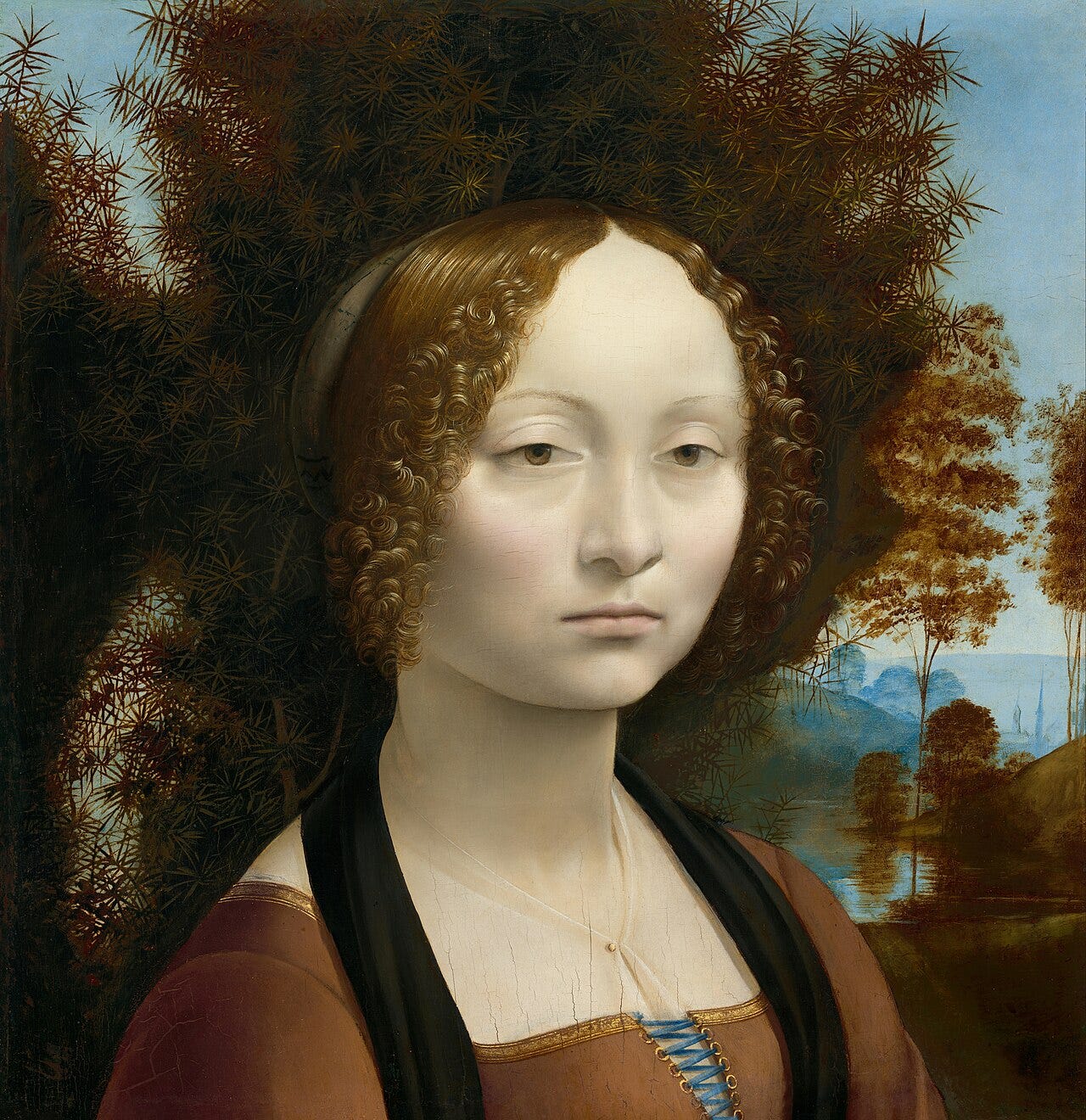 Leonardo da Vinci, Ginevra de' Benci Leonardo da Vinci, Ginevra de' Benci