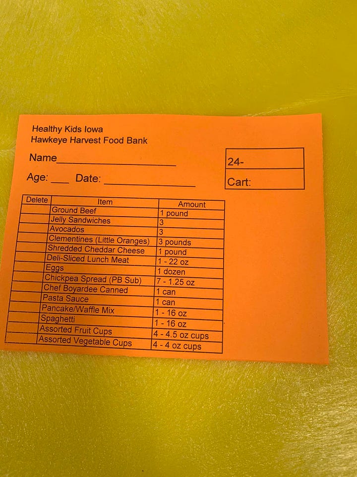 Healthy Kids Iowa Box Contents, Mason City, Iowa