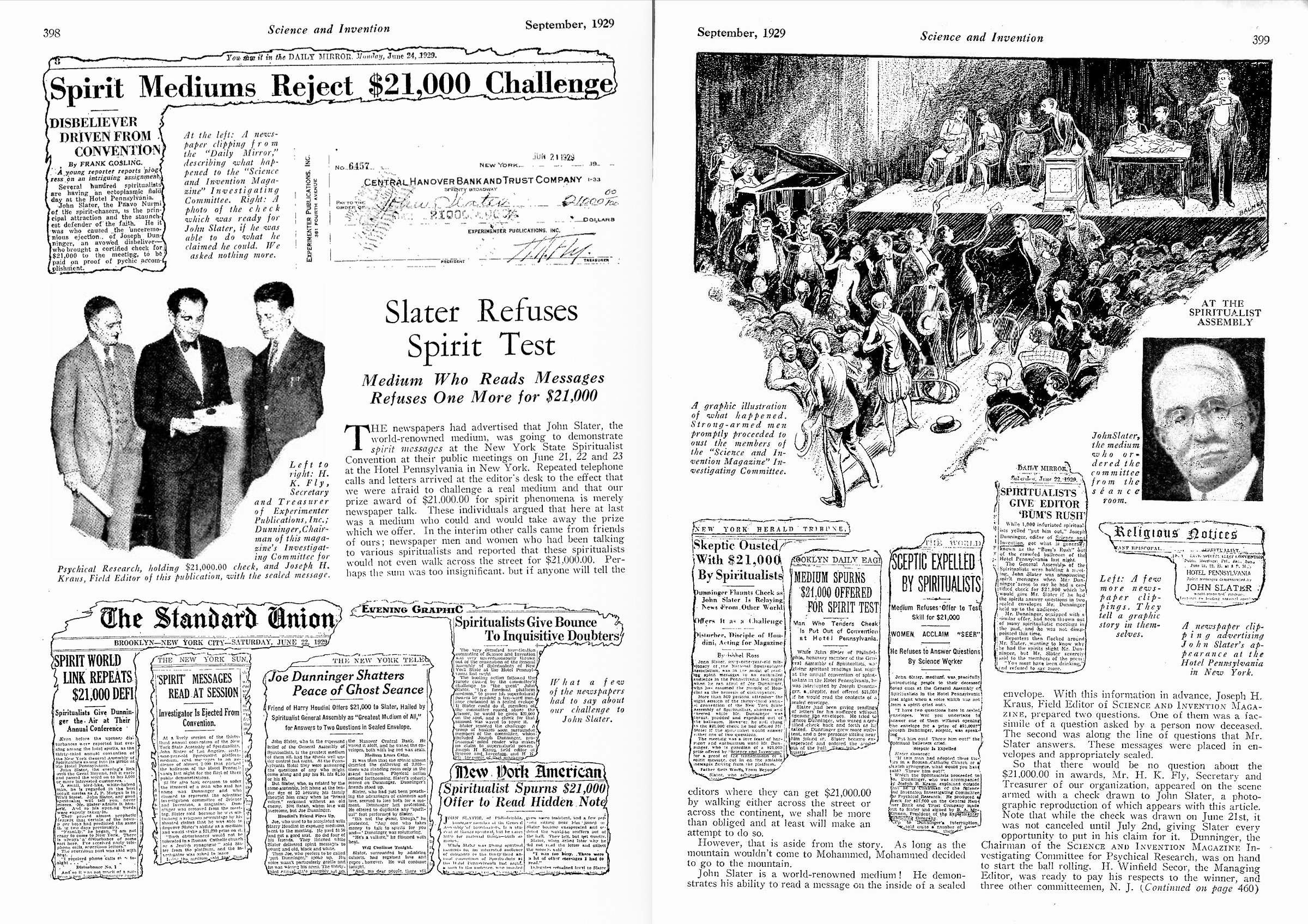 Donald Menzel’s work with Science and Invention magazine gave him a ready model for staging debunks and promoting them in the media. Donald Menzel’s work with Science and Invention magazine gave him a ready model for staging debunks and promoting them in the media.
