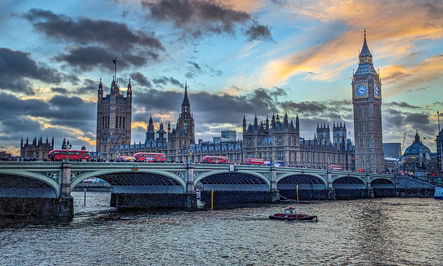 London's Parliament Building.