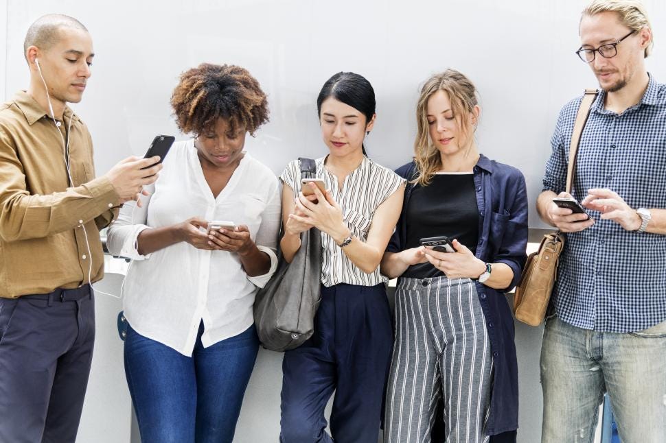 Free Stock Photo of Everyone is on their phones | Download Free Images and  Free Illustrations