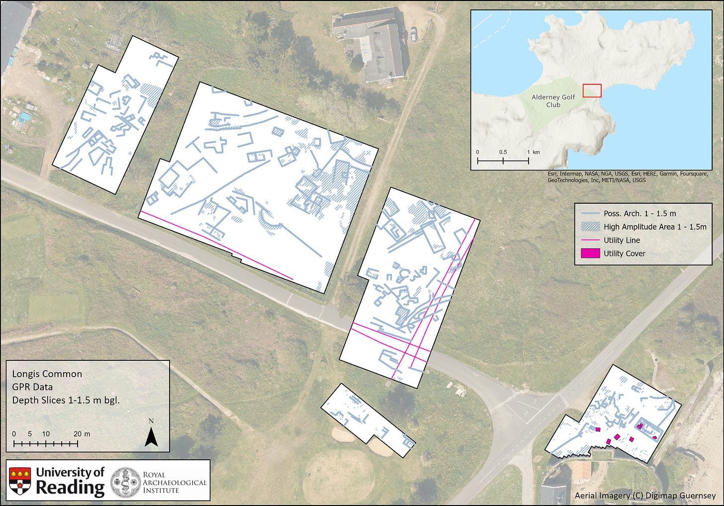 Reading University GPR survey Alderney