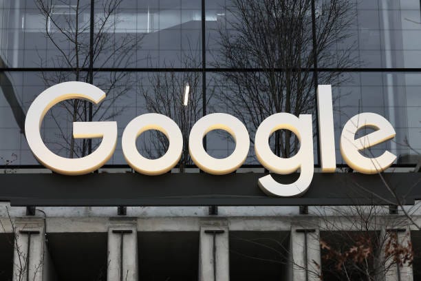 The exterior of the new headquarters of Google is seen at 550 Washington Street in Hudson Square on January 09, 2024 in New York City. Designed by...