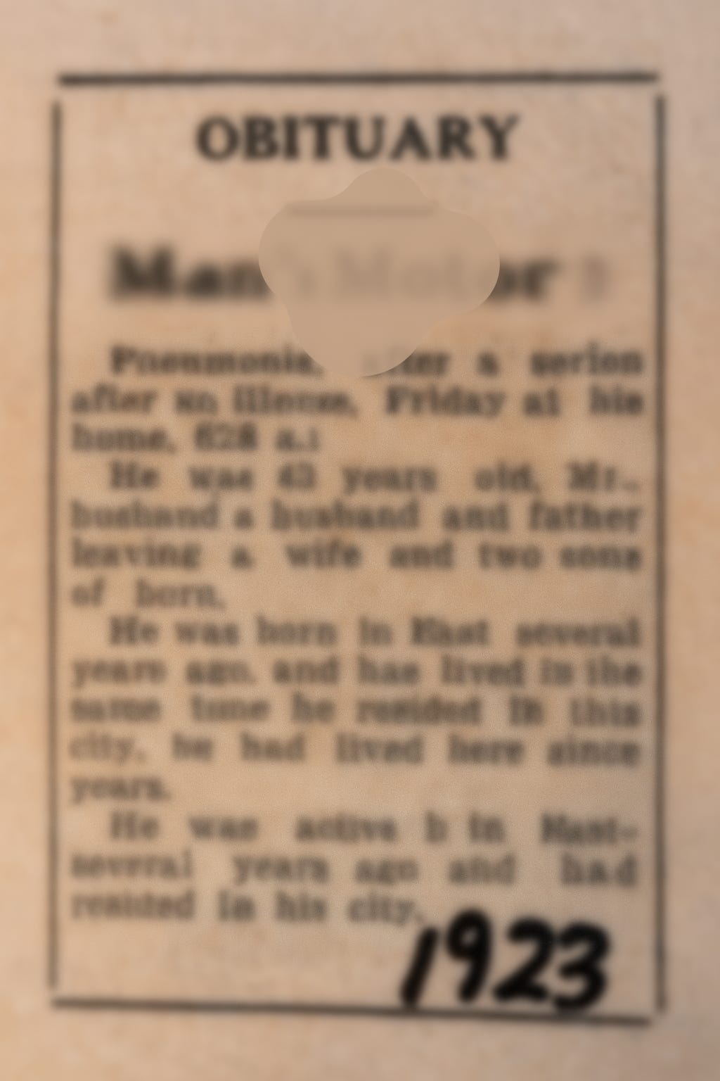 Imitation of an obituary