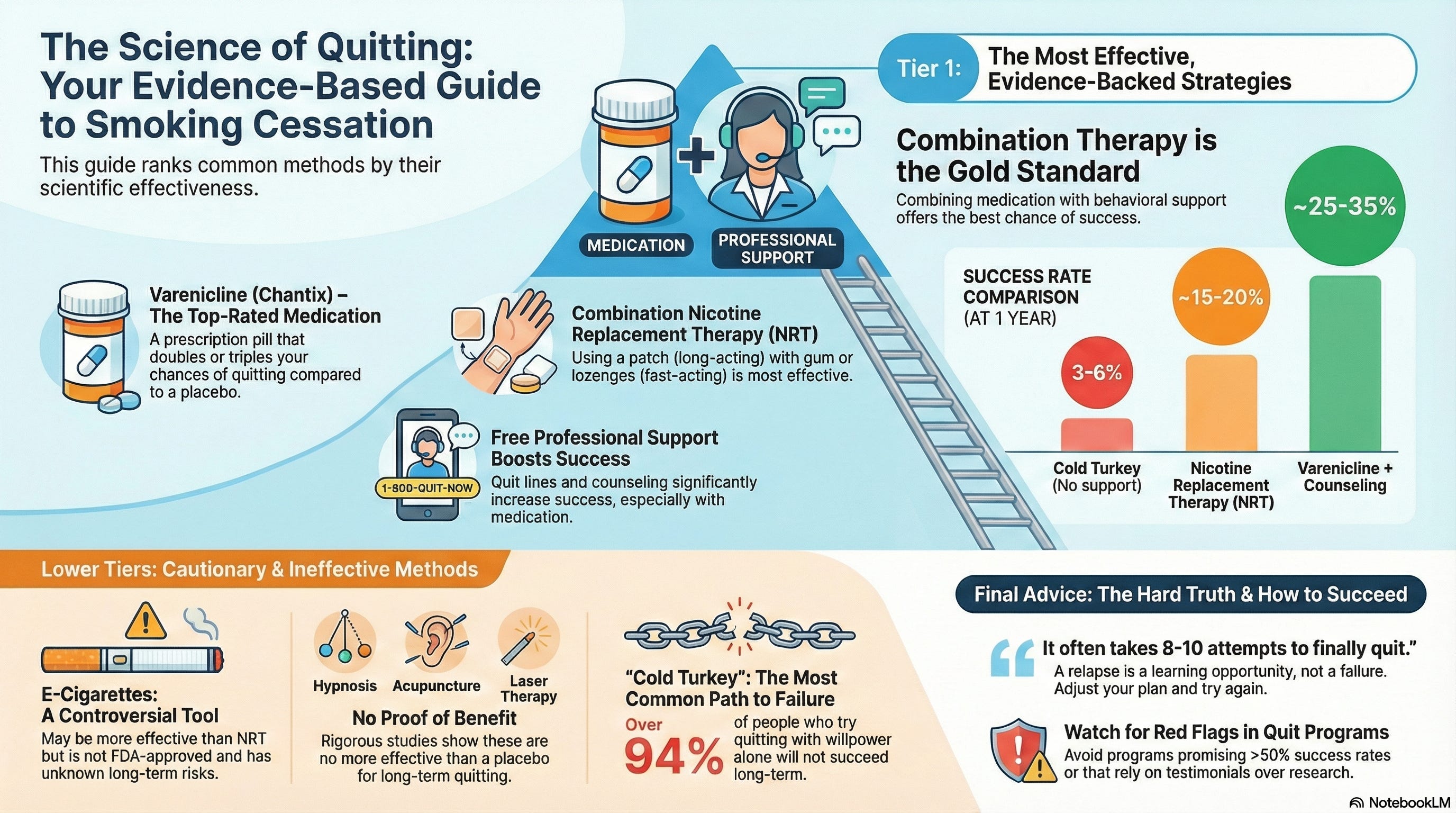 most effective treatment for tobacco cessation Best Smoking Cessation Treatments Compared: Varenicline, NRT, Bupropion,  and What Doesn't Work