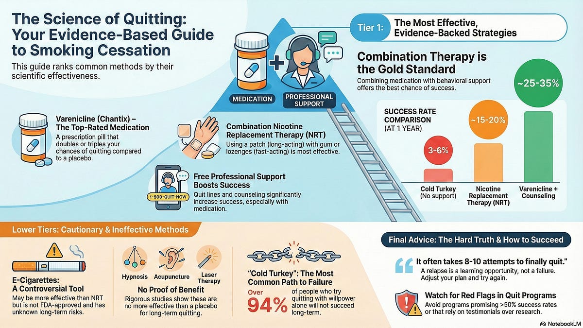 Best Smoking Cessation Treatments Compared: Varenicline, NRT, Bupropion, and What Doesn't Work