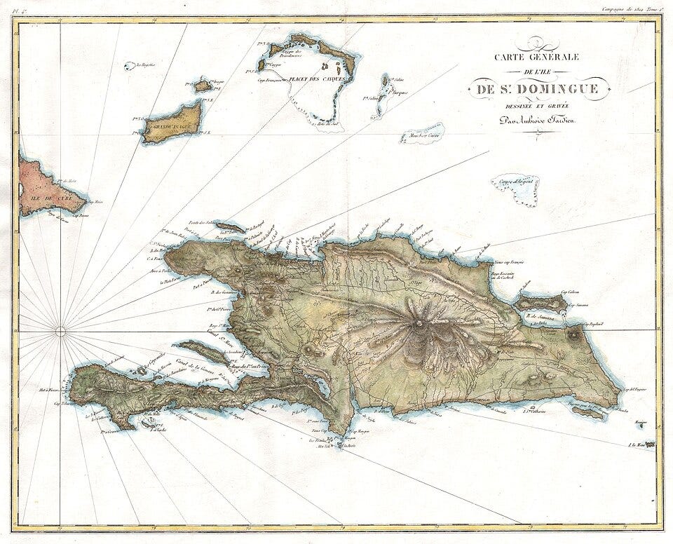 A map of the island of haiti AI-generated content may be incorrect.