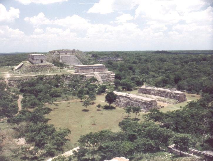 View from the top of the Pyramid of the Magician - 1995