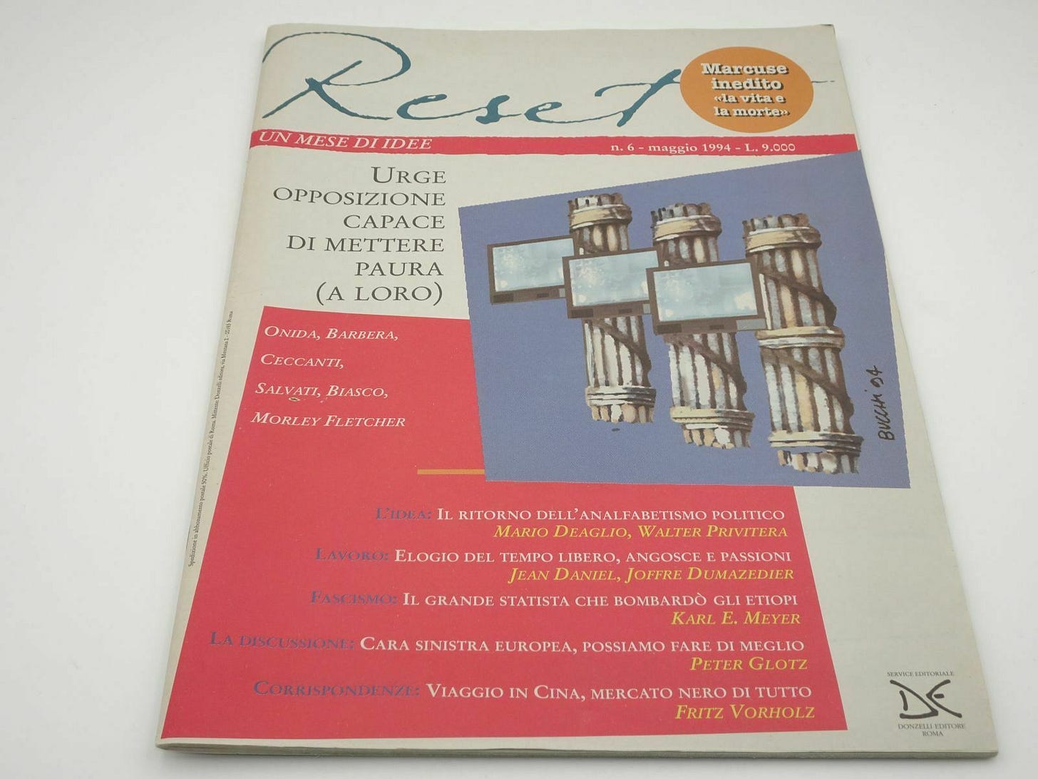 Immagine 1 - RIVISTA Reset Un mese di idee n. 6 maggio1994 MARCUSE INEDITO &#034;LA VITA E LA MORT