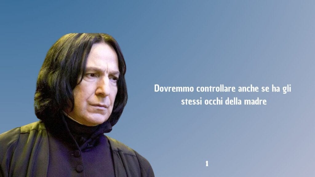 Meme con Severus Piton e la frase ‘Dovremmo controllare anche se ha gli stessi occhi della madre’, usato per smontare la fake news sul referendum cittadinanza 2025 secondo cui la cittadinanza verrebbe concessa senza requisiti come la conoscenza dell’italiano Meme con Severus Piton e la frase ‘Dovremmo controllare anche se ha gli stessi occhi della madre’, usato per smontare la fake news sul referendum cittadinanza 2025 secondo cui la cittadinanza verrebbe concessa senza requisiti come la conoscenza dell’italiano