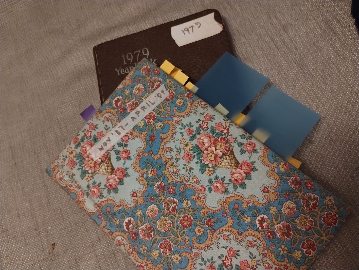 flowered diary and journals
