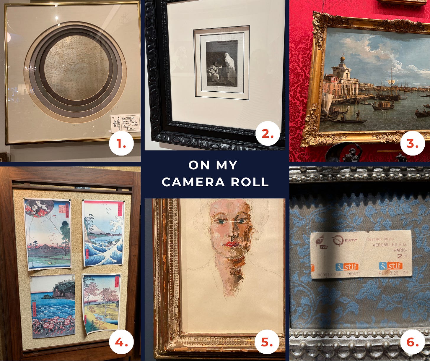 Photo collage of different frames