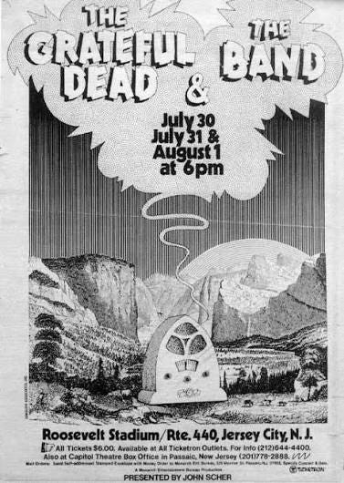 Jerry Garcia's 31st Birthday, Roosevelt Stadium in Jersey City - The  Grateful Dead Live
