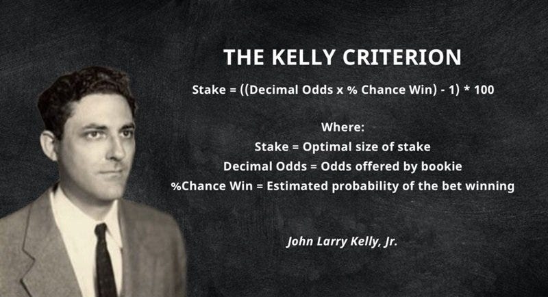 Kelly Criterion ✓ [EQUATION, EXPLANATION, CALCULATION]