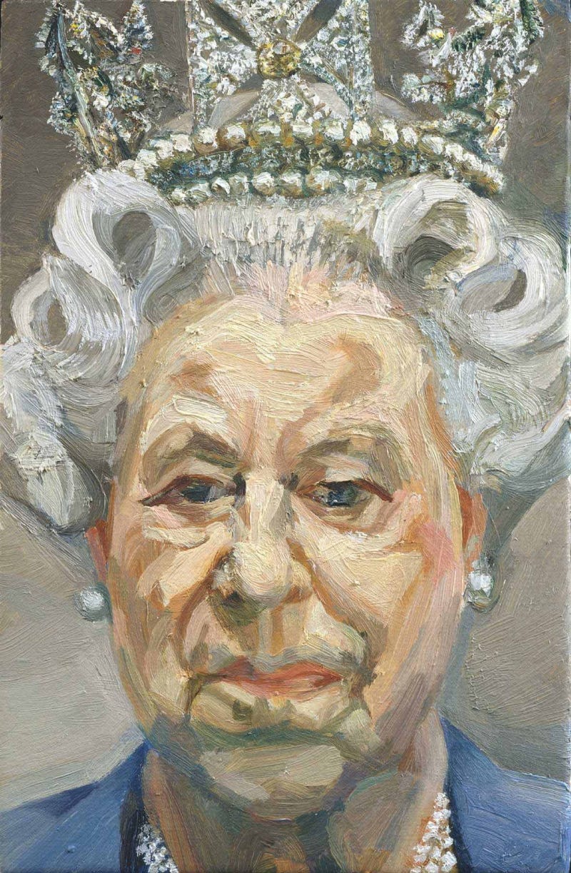 Her Majesty Queen Elizabeth II, 2001, 24×15 cm by Lucien ...