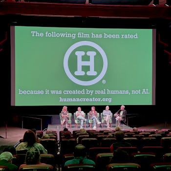 LEFT TO RIGHT, TOP TO BOTTOM: Ghost in the Machine Panel at PAM CUT Theater (Jeff Simmons); Norway's team dressed as Vikings (David Yarrow); Visual Artist Adelaide Damoah signs The Paris Commitment (Romain Moriceau); Jasmine Sun (Karina Bao); PewDiePie-Felix Kjellberg (Instagram); Matteo Wong (The Atlantic)