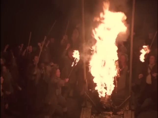 A mob besieges Benedict Arnold’s house.