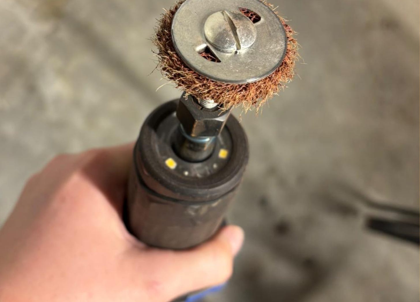 4” silicone carbide wheel worn down after just 3 chairs