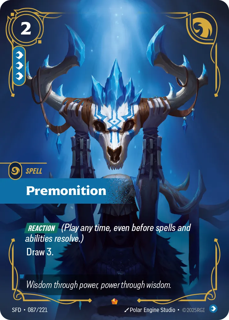 SFD-087 Premonition Card - Riftbound TCG SFD-087 Premonition Card - Riftbound TCG