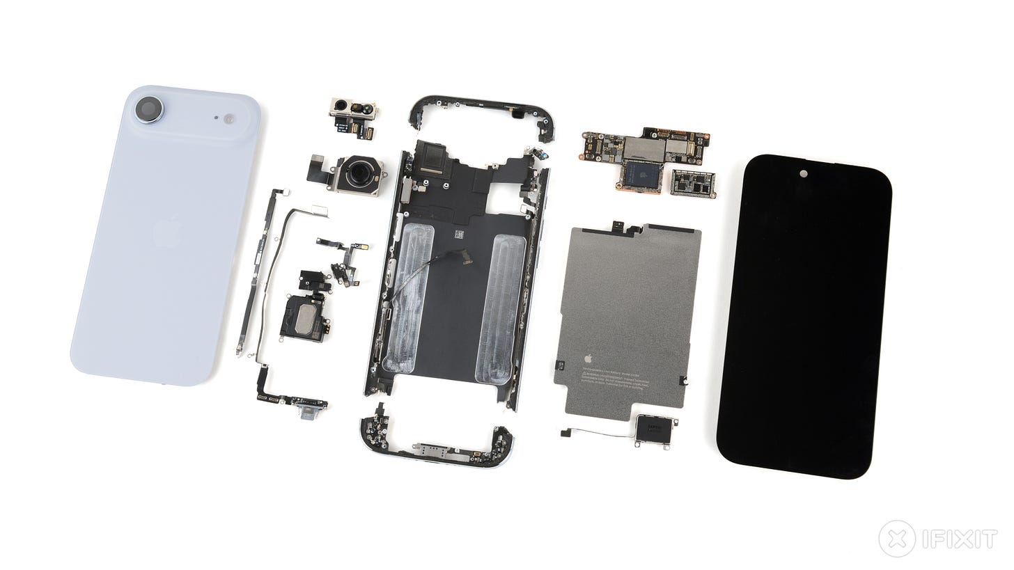 The iPhone Air fully disassembled and knolled The iPhone Air fully disassembled and knolled