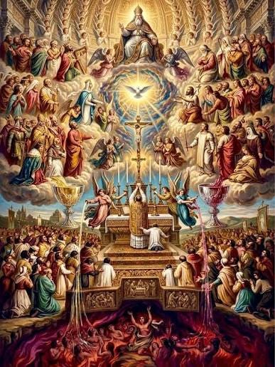A-j - ⚜ This Is the Catholic Mass. Earth and Heaven. One Sacrifice. One altar. One Lamb. One sacrifice. ⚜ Heaven and earth united at the Mass. The Book of Revelation describes A-j - ⚜ This Is the Catholic Mass. Earth and Heaven. One Sacrifice. One altar. One Lamb. One sacrifice. ⚜ Heaven and earth united at the Mass. The Book of Revelation describes