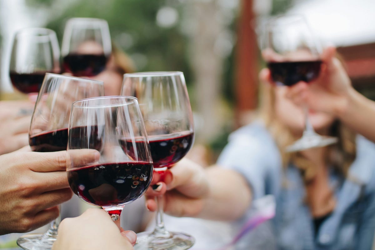 Toasting with wine. Toasting with wine.
