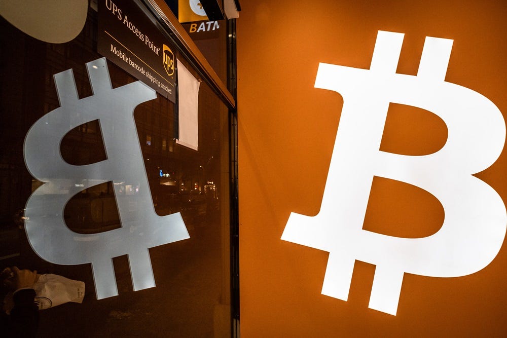 Um logo do Bitcoin em uma exchange de criptomoedas em Barcelona, Espanha.

Fotógrafo: Angel Garcia/Bloomberg