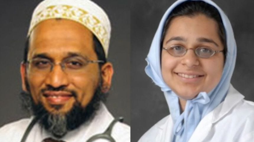 Dr. Fakhruddin Attar, left, and Dr. Jumana Nagarwala. Dr. Fakhruddin Attar, left, and Dr. Jumana Nagarwala.