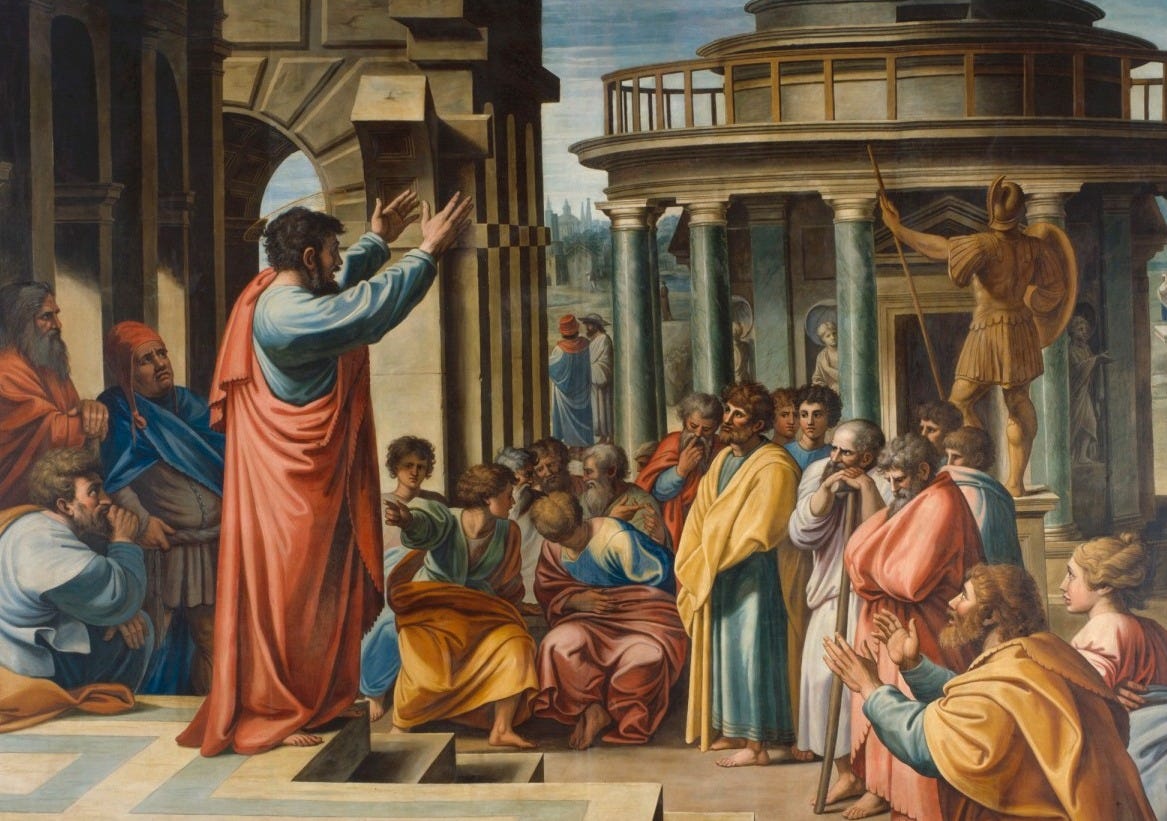 Sir James Thornhill, Paul preaching in the Areopagus Sir James Thornhill, Paul preaching in the Areopagus
