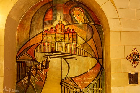 Inside the basilica