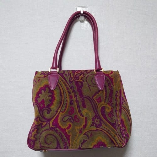 ETRO bag handbag shoulderbag Suede small medium leather Paisley pink purple - Picture 1 of 18 ETRO bag handbag shoulderbag Suede small medium leather Paisley pink purple - Picture 1 of 18