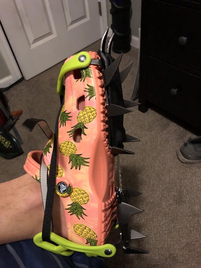 r/Mountaineering - I see your Docs, and raise you crocs