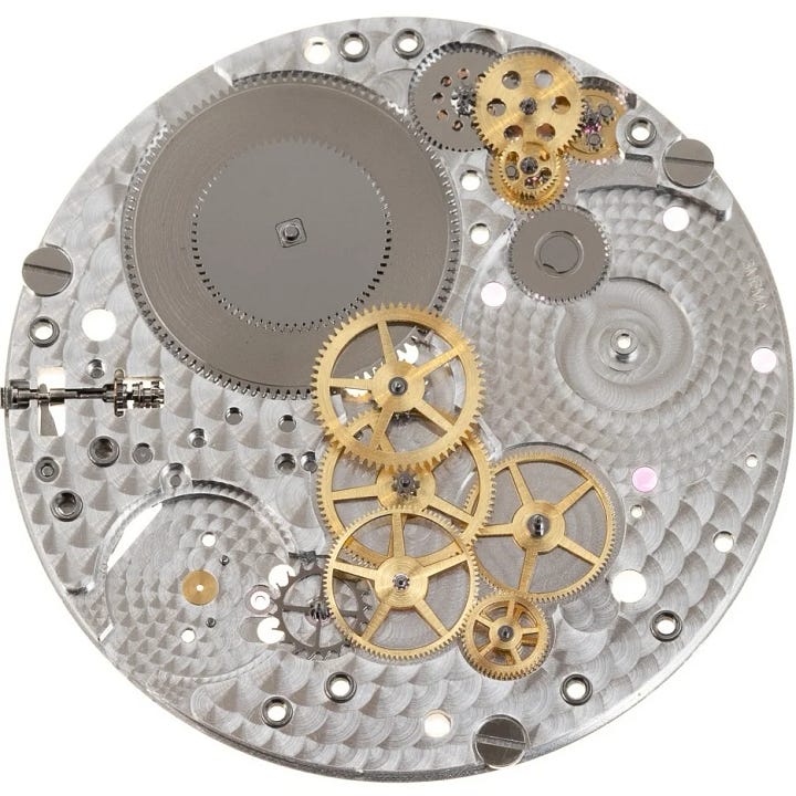 The smaller BVF 100 compared to the BVL 138. Second image: The Naked Watchmaker