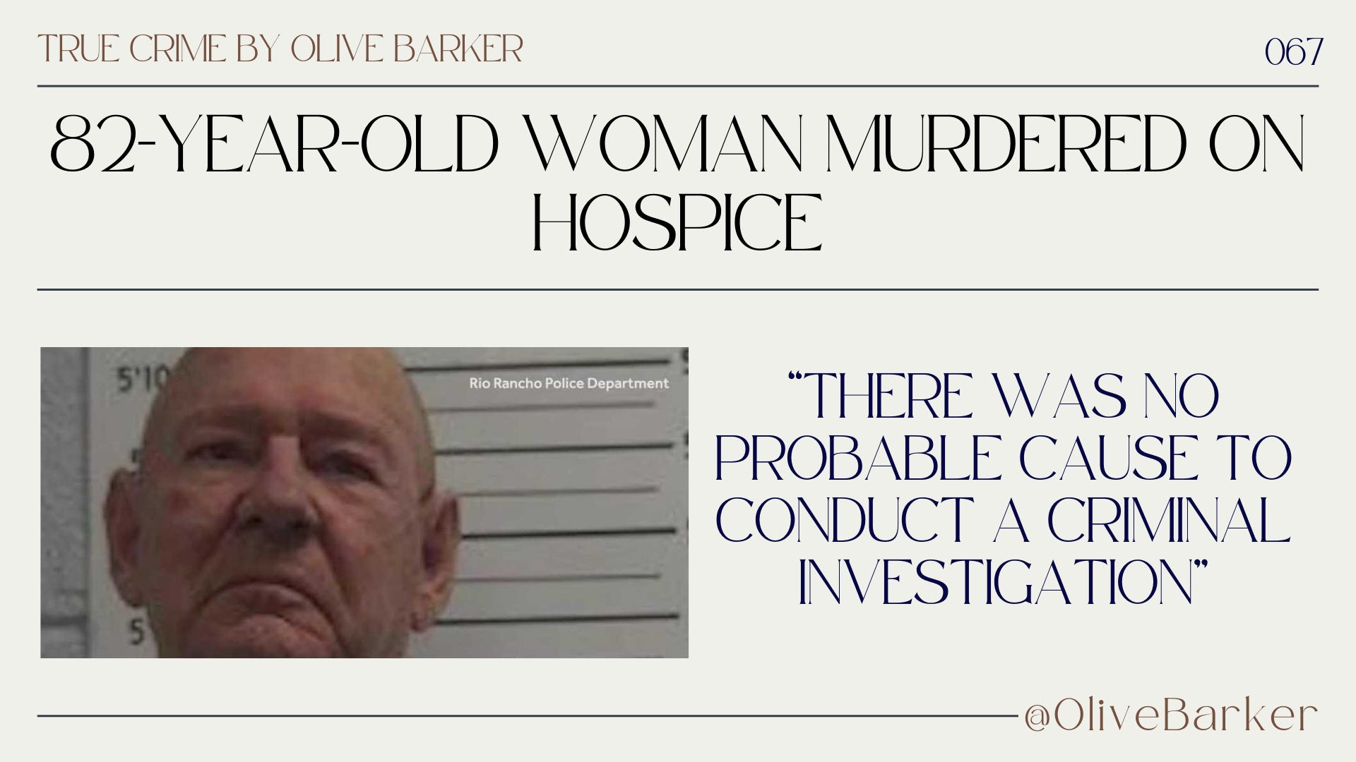 Elderly Man Kills His Partner While She Was On Hospice