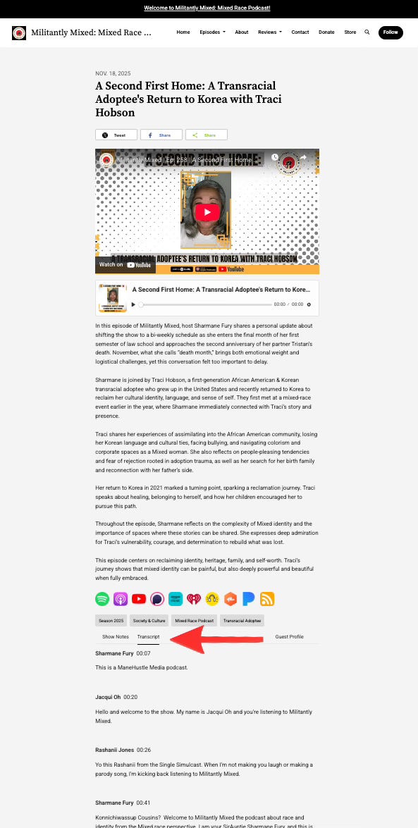 Transcript Drop — A Second First Home